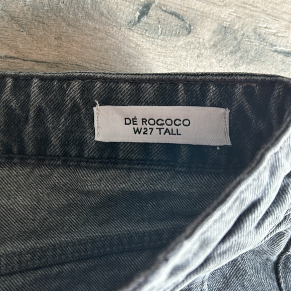 De rococo no 12 high rise super wide full length black jeans - Picture 4 of 9